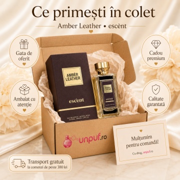 Parfum Arăbesc Escent Amber Leather Escent 100 ml, Unisex, Damă, Bărbat, edp - Img 4