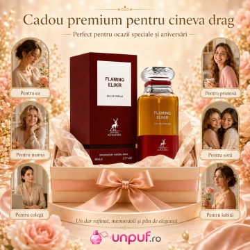 Parfum Arăbesc Flaming Elixir Maison Alhambra 80 ml, Apă de Parfum Unisex, Damă și Bărbat, Inspirat Cherry Smoke Tom Ford, Aromă Oriental Condimentată cu Vișină, Șofran, Caisă, Măslină, Osmanthus, Pielărie, Note de Fum, Note Lemnoase, Ulei Cypriol și Naga - Img 7
