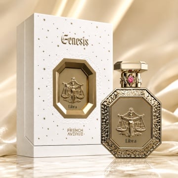 Parfum Arăbesc Genesis Libra French Avenue 90 ml, Apă de Parfum Unisex, Damă și Bărbat, Inspirat Carmina Creed, Aromă Aromatic Orientală Elegantă cu Cireșe, Trandafir, Violetă, Citrice, Condimente, Flori Albe, Lavandă, Ambră, Note Pudrate, Lemn de Cedru,