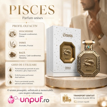 Parfum Arăbesc Genesis Pisces French Avenue 90 ml, Apă de Parfum Unisex, Damă și Bărbat, Inspirat Y Le Parfum, Aromă Aromatic Orientală Proaspătă cu Citrice, Condimente, Note Proaspete, Flori Albe, Lavandă, Note Calde, Lemn de Cedru, Ambră și Mosc - Img 9