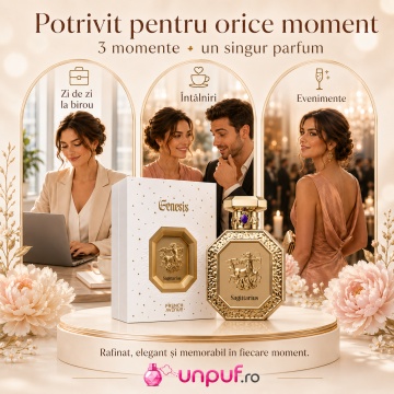 Parfum Arăbesc Genesis Sagittarius French Avenue 90 ml, Apă de Parfum Unisex, Damă și Bărbat, Inspirat Comete Chanel, Aromă Aromatic Orientală Pudrat Florală cu Iris, Mosc, Vanilie, Violetă, Migdale, Acorduri Pământii, Citrice, Condimente, Flori Albe, Lav - Img 6