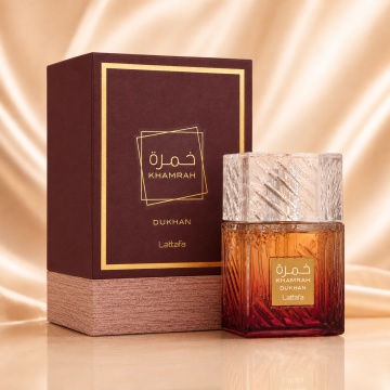 Parfum Arăbesc Khamrah Dukhan Lattafa 100 ml, Apă de Parfum Unisex Damă și Bărbat