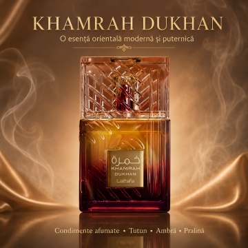 Parfum Arăbesc Khamrah Dukhan Lattafa 100 ml, Apă de Parfum Unisex Damă și Bărbat - Img 11