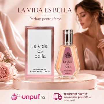 Parfum Arăbesc La Vida es Bella Fragrance World 50 ml, Apă de Parfum Damă, Aromă Floral Fructată Gourmand cu Coacăze Negre, Pară, Floare de Portocal, Iasomie, Iris, Patchouli, Boabe de Tonka, Pralină și Vanilie - Img 10