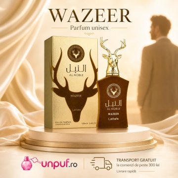 Parfum Arăbesc Lattafa Al Noble Wazeer 100 ml, Apă de Parfum Unisex, Aromă Lemnos Aromatică cu Bergamotă, Ienupăr, Mentă, Portocală, Ciocolată, Zmeură, Caramel, Iris, Pară, Ambră, Cedru, Santal, Mosc, Vanilie și Vetiver - Img 10