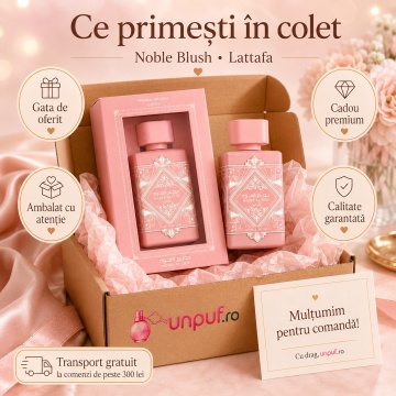 Parfum Arăbesc Lattafa Bade’e Al Oud Noble Blush 100 ml, Apă de Parfum Damă, Aromă Floral Gurmandă cu Lapte, Trandafir, Bezea, Migdale Amare, Santal, Mosc și Vanilie - Img 4