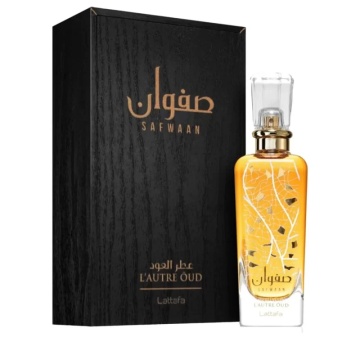 Parfum Arăbesc Lattafa Safwaan L’Autre Oud 100 ml, Apă de Parfum Bărbat, Aromă Orientală Intensă cu Oud, Ambră, Trandafir, Note Lemnoase și Note Condimentate - Img 11