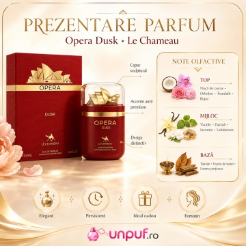 Parfum Arăbesc Le Chameau Opera Dusk EDP 100 ml Damă, Inspirat Tom Ford Noir Pour Femme, Aromă Catifelată cu Nucă de Cocos, Orhidee, Trandafir, Bujor, Vanilie, Paciuli, Iasomie, Tămâie și Lemne Prețioase - Img 3