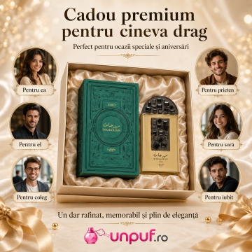 Parfum Arăbesc Maharjan Gold Lattafa Pride EDP 100 ml Damă, Inspirat Mystic Incense, Aromă Orientală cu Lavandă, Piper, Iasomie, Tămâie, Tuberoză, Ambră, Caramel, Cashmeran și Cedru - Img 3