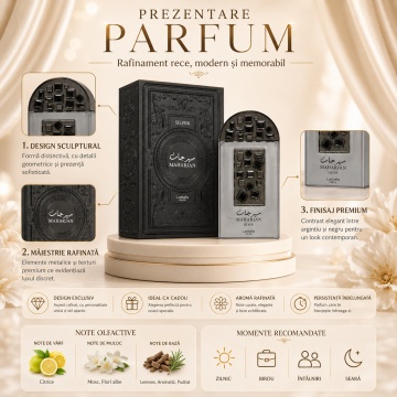 Parfum Arăbesc Maharjan Silver Lattafa Pride EDP 100 ml Bărbat, Inspirat Silver Mountain Water Creed, Aromă Citric Aromatică cu Bergamotă, Mandarină, Iris, Iasomie, Mesteacăn, Mosc și Vetiver - Img 3