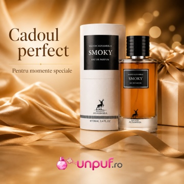 Parfum Arăbesc Maison Alhambra Smoky 100 ml, Apă de Parfum Unisex, Damă și Bărbat, Aromă Oriental Tămâioasă cu Citrice, Condimente, Piper, Labdanum, Lemn Afumat, Tămâie, Oud, Ambră, Mosc și Rășini - Img 4