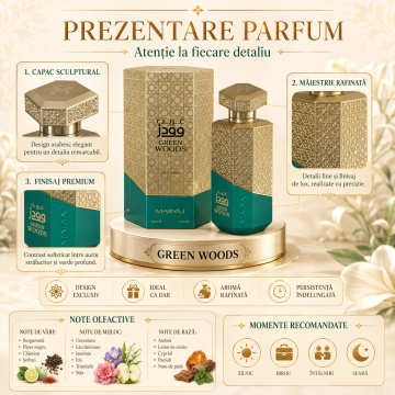 Parfum Arăbesc Maryaj Green Woods 100 ml, Unisex, Damă, Bărbat, edp - Img 3