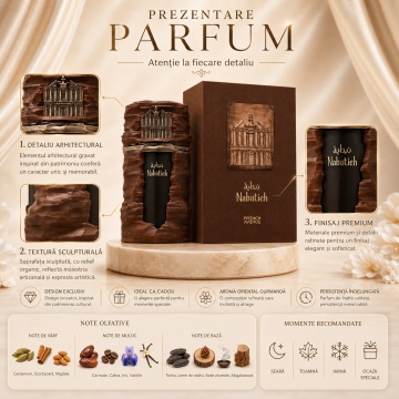 Parfum Arăbesc Nabatieh French Avenue EDP 90 ml Unisex, Inspirat Shem, Aromă Oriental Condimentat Lemnoasă cu Bergamotă, Piper Roz, Șofran, Condimente Calde, Tămâie, Trandafir, Oud, Patchouli, Ambră și Mosc - Img 3