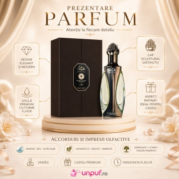 Parfum Arăbesc Niche Emarati Hayaam Lattafa EDP 100 ml Unisex, Inspirat Chaos Vertus, Aromă Marină Lemnoasă Ambrată cu Davana, Lămâie, Note Marine, Sare, Iris Florentina, Lăcrămioară, Ambră, Lemn de Santal și Mușchi de Stejar - Img 3