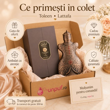 Parfum Arăbesc Niche Emarati Toleen Lattafa EDP 80 ml Unisex, Inspirat Portrait of a Lady, Aromă Oriental Ambrat Florală cu Pere, Ghimbir, Trandafir, Floare de Portocal, Ambroxan, Ambră și Mosc - Img 4