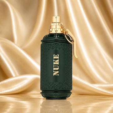 Parfum Arăbesc Nuke Fragrance World 100 ml, Apă de Parfum Bărbat, Aromă Oriental Condimentată Explozivă cu Grapefruit, Bergamotă, Piper Roz, Paprika, Scorțișoară, Șofran, Tutun, Ambră, Piele și Vetiver - Img 2