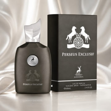 Parfum Arăbesc Perseus Exclusif Maison Alhambra EDP 100 ml Bărbat, Inspirat Pegasus Exclusif, Aromă Oriental Lemnoasă cu Bergamotă, Cardamom, Heliotrop, Piper Roz, Migdale Amare, Lavandă, Iasomie, Mușcată, Oud, Ambră, Santal, Guaiac și Vanilie