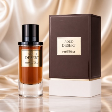 Parfum Arăbesc Privezarah Aoud Desert 80 ml, Apă de Parfum Unisex, Damă și Bărbat, Aromă Oriental Lemnoasă cu Oud, Ambră și Mosc