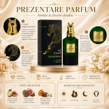 Parfum Arăbesc Risala Series Emir Al Sahara'A 90 ml, Unisex, Damă, Bărbat, edp - Img 3