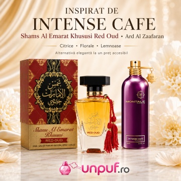 Parfum Arăbesc Shams Al Emarat Khususi Red Oud Ard Al Zaafaran 100 ml, Apă de Parfum Damă, Aromă Oriental Oud, Florală și Ambrată, Inspirat Intense Cafe - Img 3