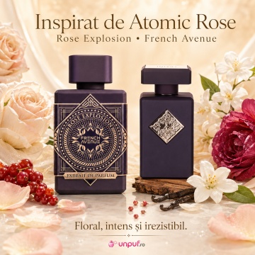 Parfum Arăbesc Unisex Rose Explosion French Avenue 80 ml, Apă de Parfum, Inspirat de Atomic Rose Initio, Aromă Florală Intensă cu Fructe Roșii, Note Verzi, Bergamotă, Flori Albe, Iasomie, Trandafir, Cedru, Mosc și Vanilie - Img 8
