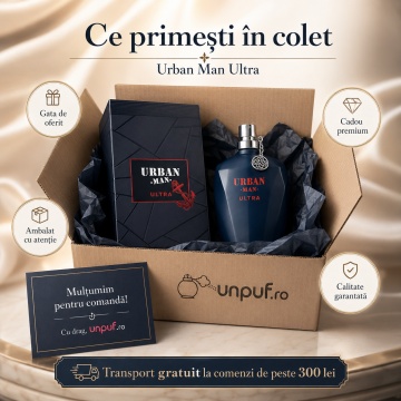 Parfum Arăbesc Urban Man Ultra Fragrance World 90 ml, Apă de Parfum Bărbat, Aromă Aromatic Citrică Modernă cu Grapefruit, Bergamotă, Piper Roz, Lemn de Cedru, Lavandă, Salvie, Ambroxan, Mosc și Vetiver - Img 4