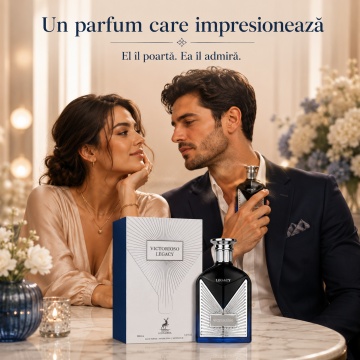 Parfum Arăbesc Victorioso Legacy Maison Alhambra EDP 100 ml Bărbat, Inspirat Invictus Legend Paco Rabanne, Aromă Lemnos Acvatică cu Note Marine, Grepfrut, Mandarină, Frunze de Dafin, Iasomie, Ambră Gri, Lemn de Guaiac, Lichen și Paciuli - Img 5