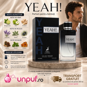 Parfum Arăbesc Yeah! Man Maison Alhambra EDP 100 ml Bărbat, Inspirat Y Yves Saint Laurent, Aromă Oriental Fougère Aromatic Fructată cu Măr, Ghimbir, Grepfrut, Bergamotă, Lavandă, Salvie, Mușcată, Tonka, Cedru, Olibanum și Paciuli - Img 8