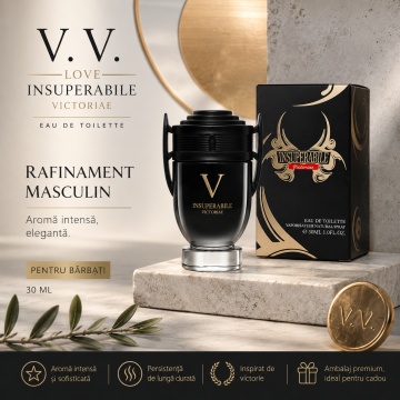 Parfum Bărbat V.V. Love Insuperabile Victoriae Eau de Parfum 30 ml, Inspirat din Invictus Victory Rabanne, Aromă Vanilată, Ambrată și Persistentă - Img 6