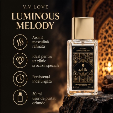 Parfum Barbati V.V.Love Luminous Melody, Eau de Parfum EDP, 30 ml, Oriental, Masculin, Elegant, Persistent, Spray, Format Compact, pentru Zi si Seara - Img 3