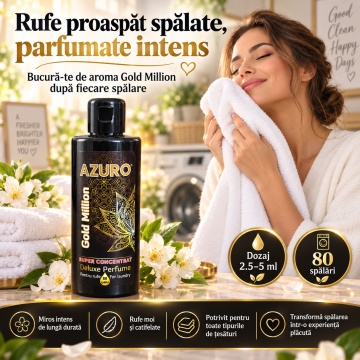Parfum Concentrat pentru Rufe Azuro Gold Million – 200 ml - Img 3