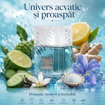 Parfum Khamrah Waha Lattafa 100 ml, Apă de Parfum Unisex, Aromă Acvatică Proaspătă - Img 8