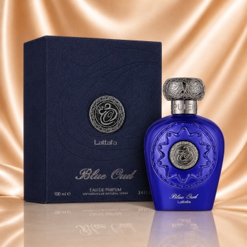 Parfum Lattafa Opulent Blue Oud 100 ml, Eau de Parfum unisex, aromă oriental lemnoasă cu oud