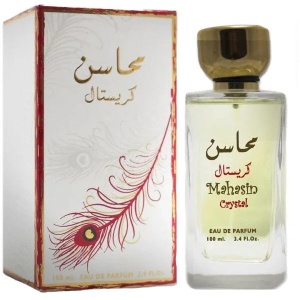Parfum Lattafa Set Mahasin Crystal Violet : 100 ml + Deodorant Spray 50 ml, Unisex