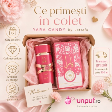 Parfum pentru femei Lattafa Yara Candy, Eau de Parfum 100 ml, aromă dulce fructată, vanilie, căpșuni - Img 4