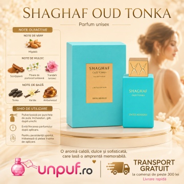 Parfum Shaghaf Oud Tonka Eau de Parfum 75ml, tip arăbesc, Unisex, Damă, Bărbat - Img 9