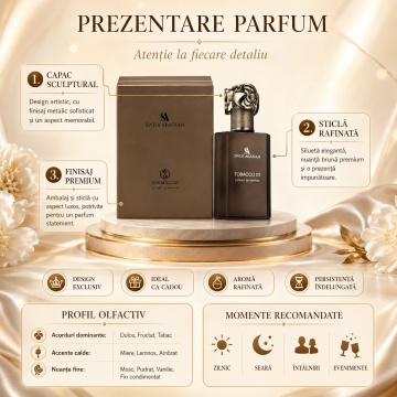 Parfum Tobacco 01 Extrait de Parfum 50ml, tip arăbesc, Unisex, Damă, Bărbat - Img 3