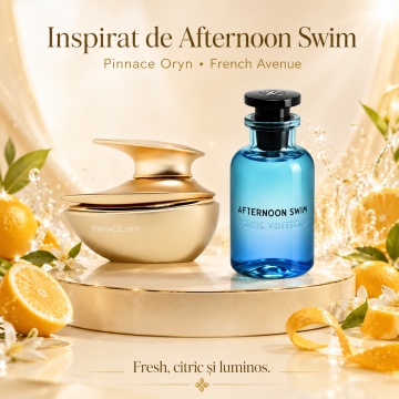 Parfum Unisex Arăbesc French Avenue Pinnace Oryn 100 ml, Apă de Parfum, Inspirat de Afternoon Swim Louis Vuitton, Aromă Fresh Citrică cu Bergamotă, Mandarină, Portocală, Ghimbir, Ambergris, Cedru, Ambră și Mosc - Img 8