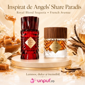 Parfum Unisex Arăbesc French Avenue Royal Blend Sequoia 100 ml, Apă de Parfum, Inspirat de Angels' Share Paradis Kilian, Aromă Oriental Ambrată cu Citrice, Condimente, Șofran, Fructe Roșii, Trandafir, Rășini, Vanilie, Ambră, Mosc și Lemn de Cedru - Img 8
