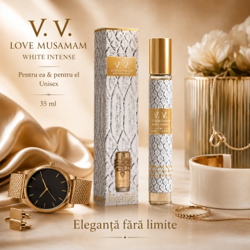 Parfum Unisex Arăbesc Musamam White Intense 35 ml V.V. Love, Apă de Parfum, Inspirat de Musamam White Intense Lattafa, Aromă Exotică Cremoasă cu Cocos, Bergamotă, Portocală, Ylang Ylang, Lemn de Santal, Mosc și Rășină Benzoică - Img 5