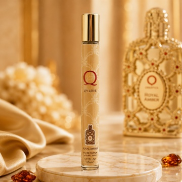 Parfum Unisex Arăbesc Royal Amber 35 ml V.V. Love, Apă de Parfum, Inspirat de Royal Amber Orientica Premium, Aromă Dulce Fructată și Ambrată cu Bergamotă, Note Verzi, Pepene Galben, Ananas, Ambră, Mosc, Note Lemnoase și Vanilie - Img 2