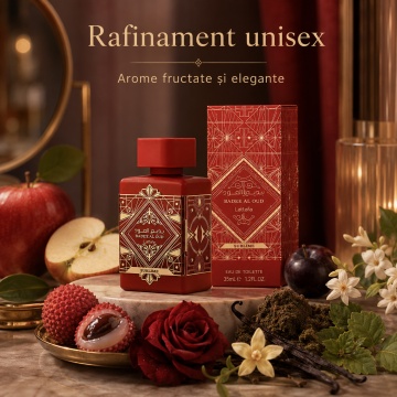 Parfum Unisex Arăbesc Velvet Embrace 35 ml V.V. Love, Inspirat de Bade'e Al Oud Sublime Lattafa, Aromă Fructată și Elegantă cu Măr, Lici, Trandafir, Prune, Iasomie, Vanilie, Mușchi și Paciuli - Img 5