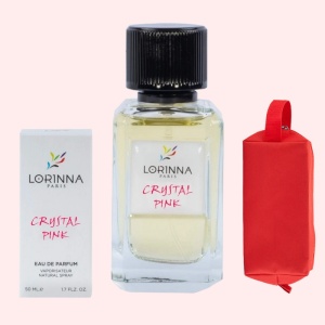 Set Apă de Parfum Lorinna Paris Parfum Crystal Pink, de Damă, 50 ml si Gentuță Parfumuri