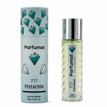 Set Apa de parfum Parfumat 717 Pistachio, Unisex, 35 ml si Gentuta cosmetice - Img 3