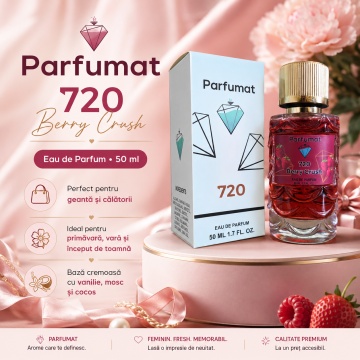 Set Apa de parfum Parfumat 720 Berry Crush, Dama, 50 ml si Gentuta cosmetice - Img 6