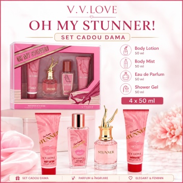 Set Cadou Damă V.V. Love Oh My Stunner 4 Piese, Body Lotion, Body Mist, Eau de Parfum și Shower Gel 4x50 ml, Inspirat din Scandal Jean Paul Gaultier - Img 7
