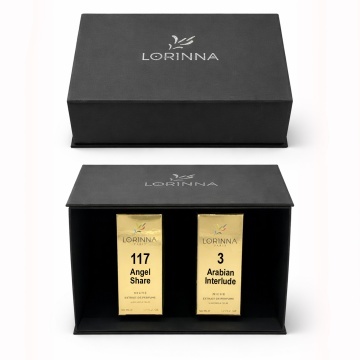 Set parfum Lorinna Paris Arabian Interlude & Angel Share, 2 x 50 ml, Cutie cadouri parfum premium