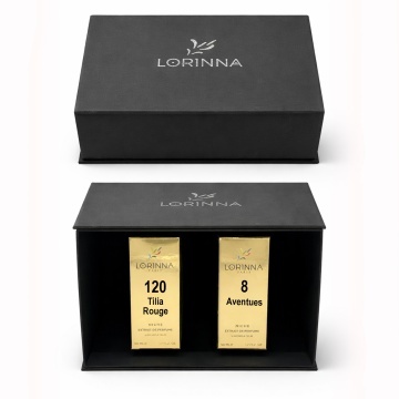 Set parfum Lorinna Paris Aventues & Tilia Rouge, 2 x 50 ml, Cutie cadouri parfum premium