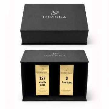 Set parfum Lorinna Paris Aventues & Vanilla Gold, 2 x 50 ml, Cutie cadouri parfum premium