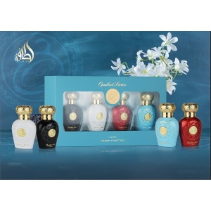 Set parfumuri arăbești unisex Lattafa Opulent Collection, 4 × 25 ml EDP, Opulent Dubai, Oud, Musk și Red, cu gentuță cadou - Img 11